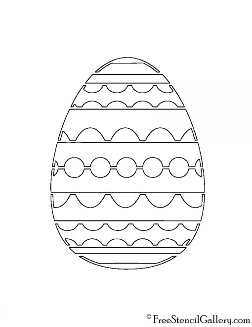 Easter Egg 01 Stencil