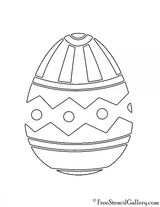 Easter Egg 12 Stencil
