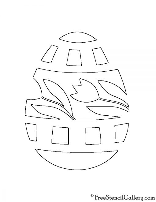 Easter Egg 19 Stencil