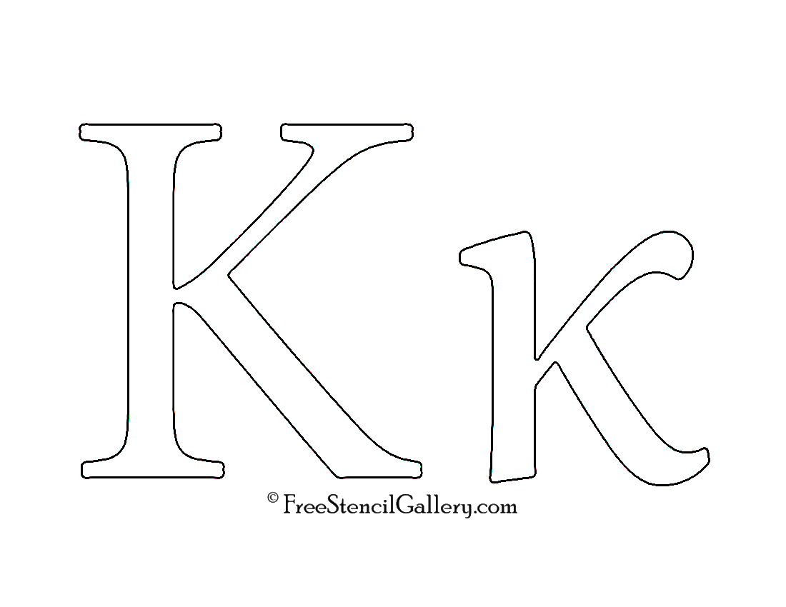 Greek - Kappa | Free Stencil Gallery