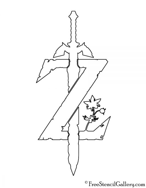 Zelda - Breath of the Wild Logo Stencil