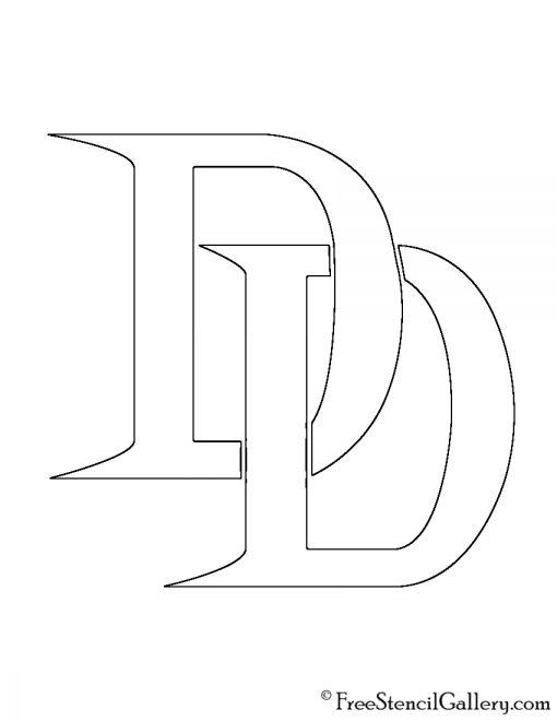 Daredevil Symbol Stencil