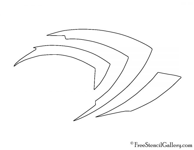Nvidia Geforce Claw Logo Stencil