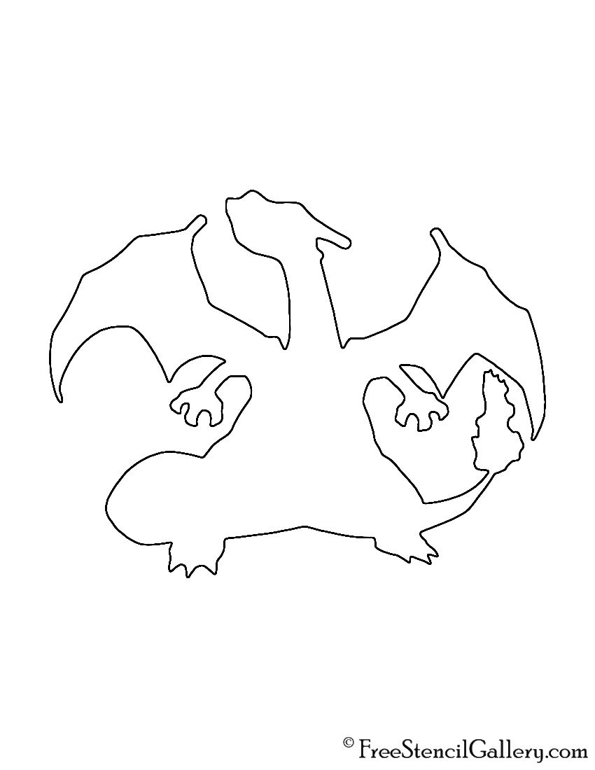 Charizard Pumpkin Stencil