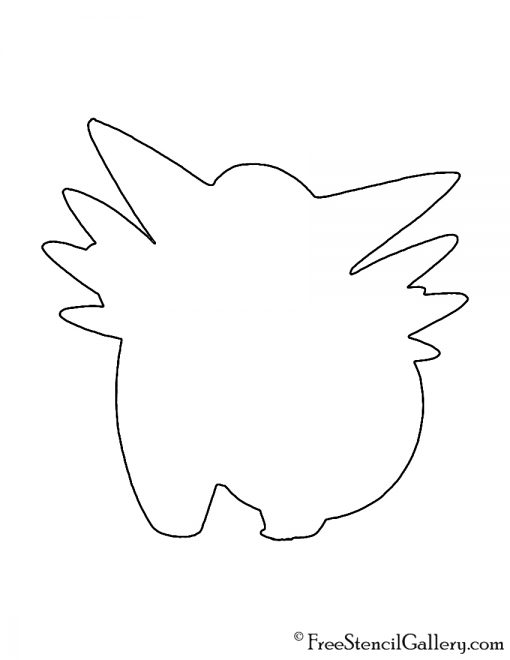 Pokemon - Clefable Silhouette Stencil