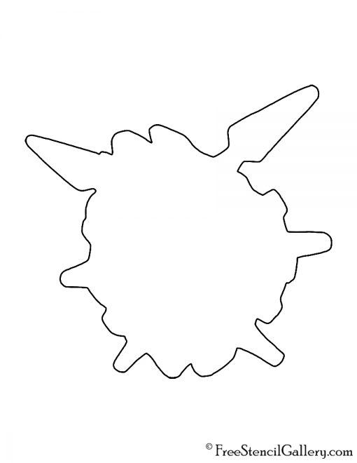 Pokemon - Cloyster Silhouette Stencil