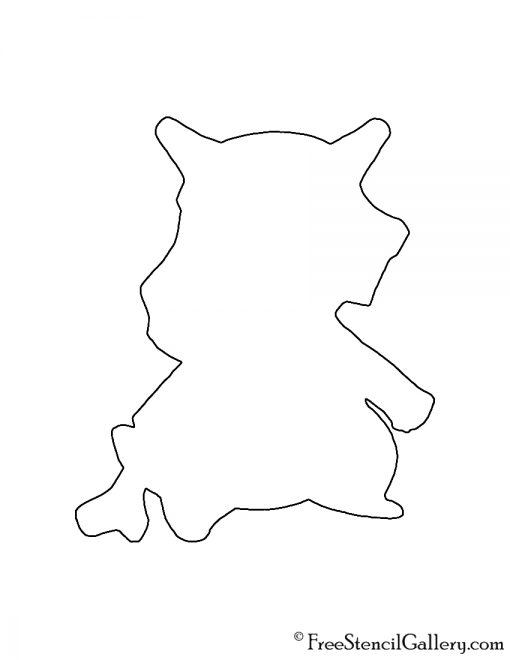 Pokemon - Cubone Silhouette Stencil