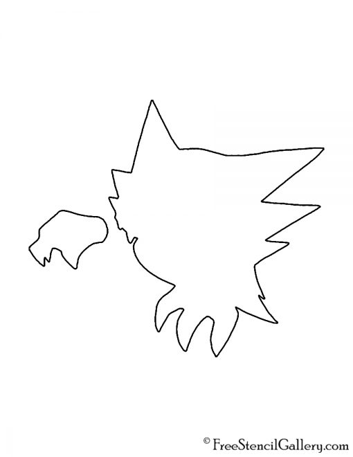 Pokemon - Haunter Silhouette Stencil