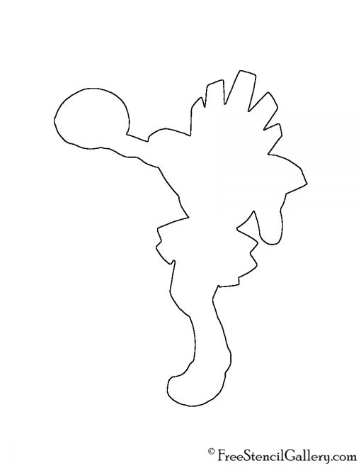 Pokemon - Hitmonchan Silhouette Stencil