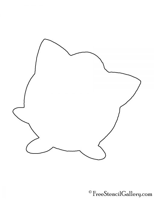 Pokemon - Jigglypuff Silhouette Stencil
