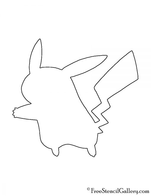 Pokemon - Pikachu Silhouette Stencil