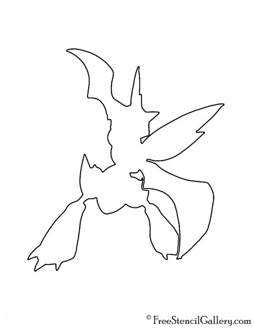 Pokemon - Scyther Silhouette Stencil