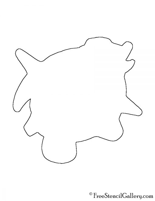 Pokemon - Shellder Silhouette Stencil