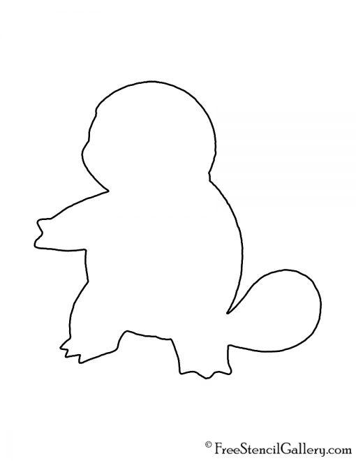 Pokemon - Squirtle Silhouette Stencil