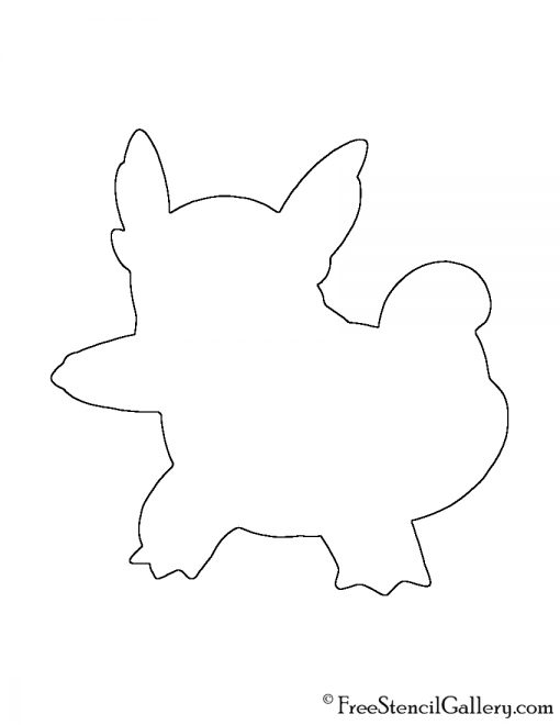Pokemon - Wartortle Silhouette Stencil
