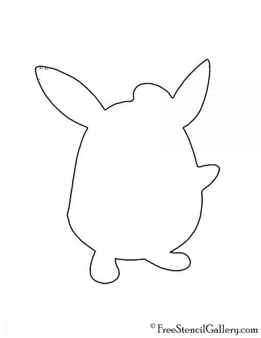 Pokemon - Wigglytuff Silhouette Stencil