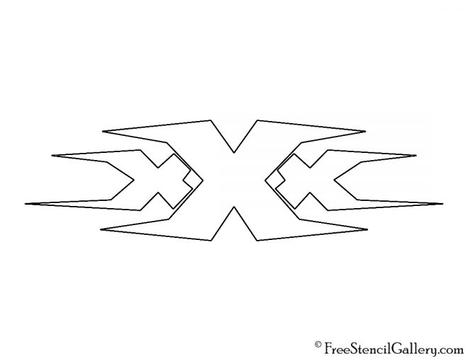Triple X Logo Stencil