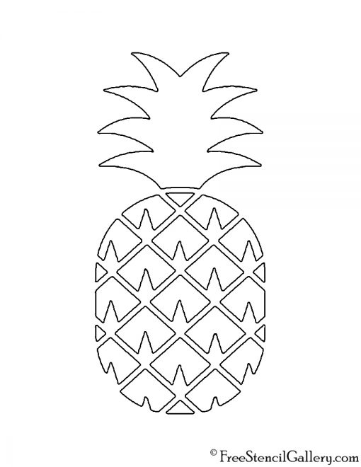 Pineapple 02 Stencil