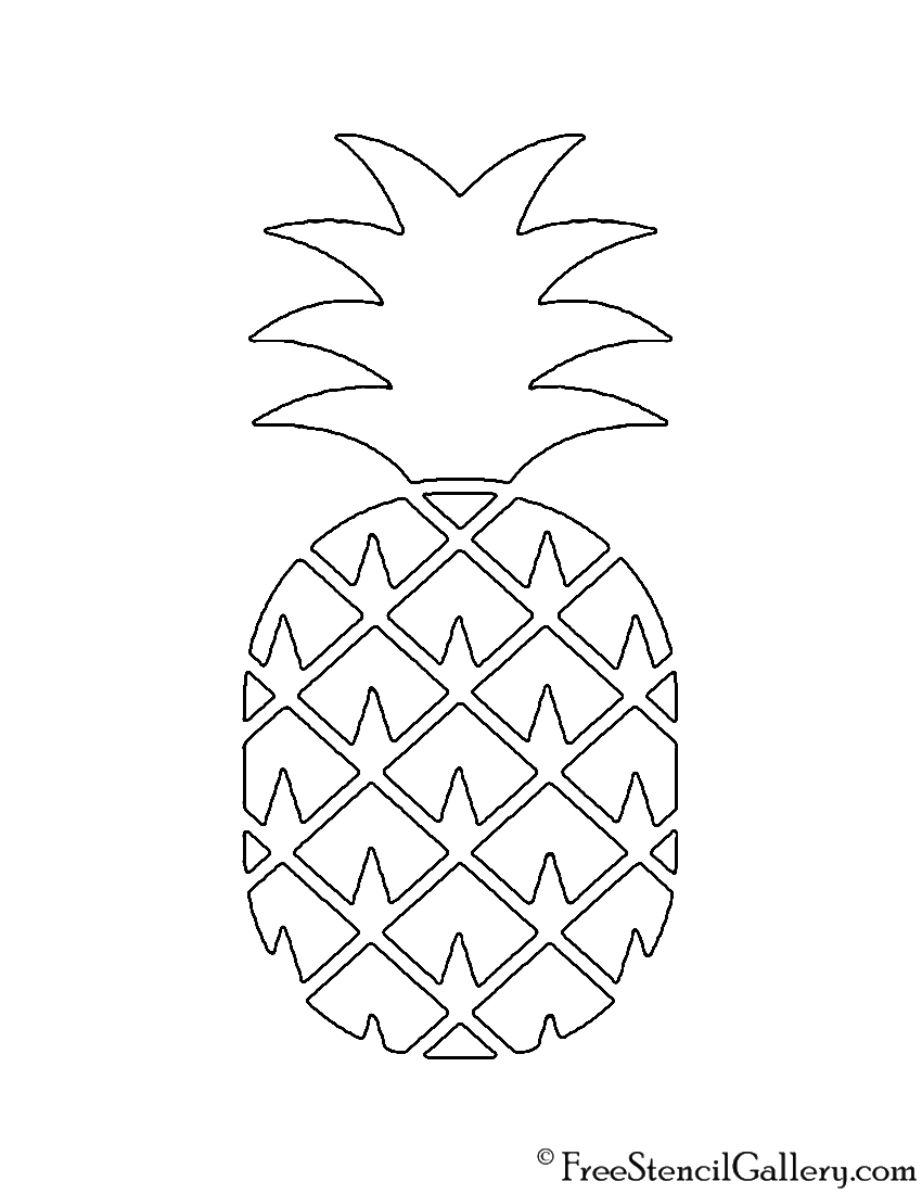 Pineapple 02 Stencil Free Stencil Gallery
