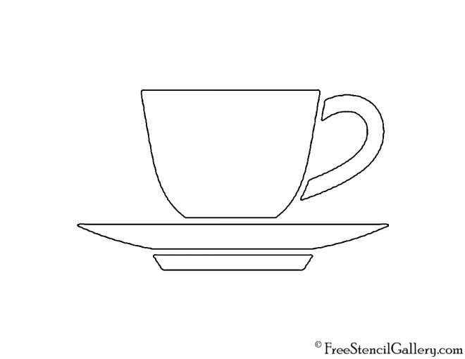 Tea Cup Stencil