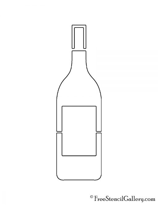 Wine Bottle Stencil