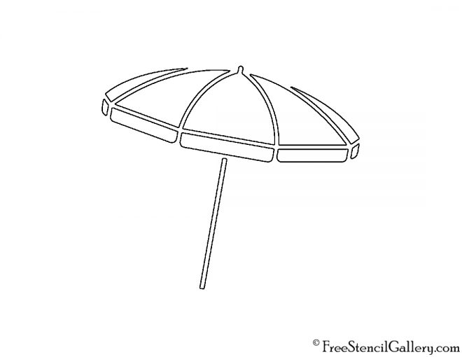 Beach Umbrella Stencil