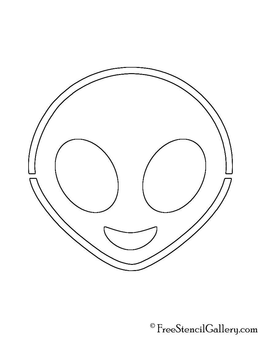 Emoji Alien Stencil Free Stencil Gallery