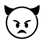 Emoji - Angry Devil Stencil