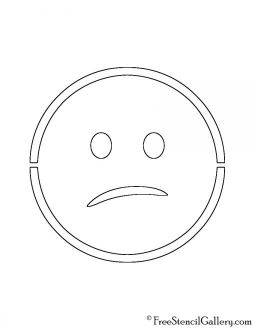 Emoji - Confused Stencil