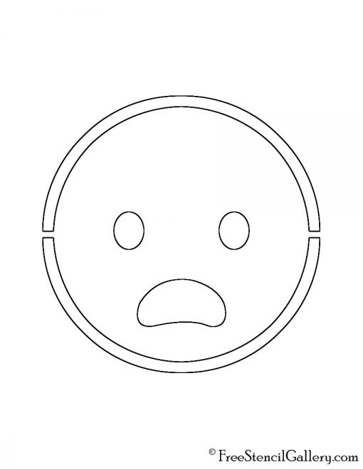 Emoji - Frowning Stencil