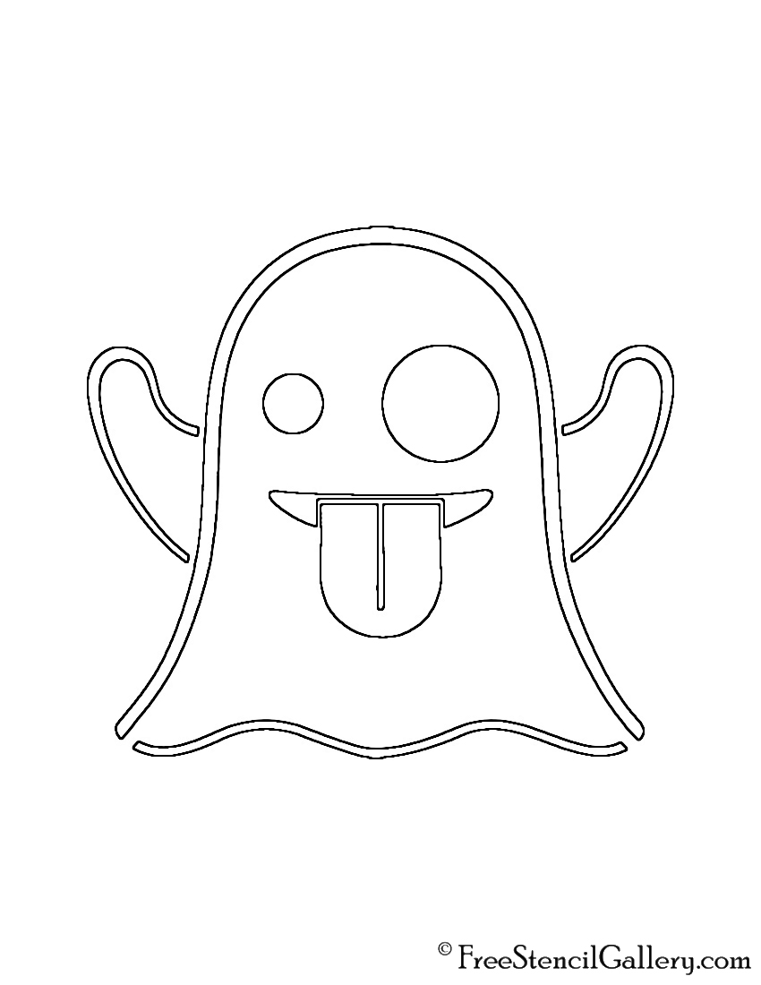 Emoji Ghost Stencil Free Stencil Gallery