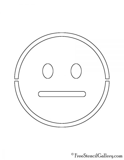 Emoji - Neutral Stencil
