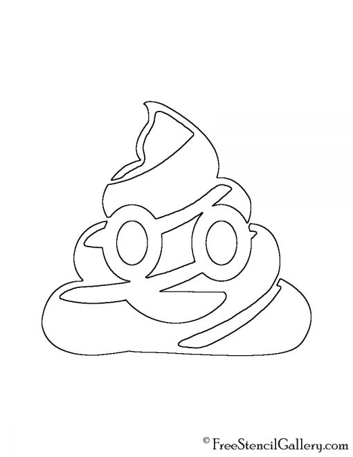 Emoji - Poop 02 Stencil