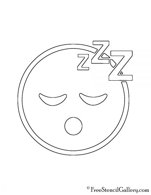 Emoji - Sleeping Stencil