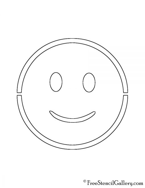 Emoji - Slightly Smiling Stencil