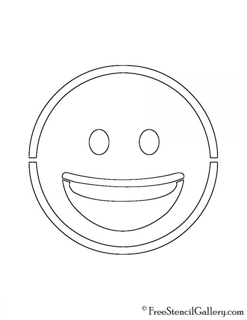 Emoji - Smiling Stencil