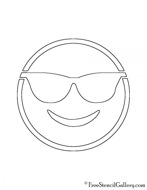 Emoji Sunglasses Stencil Free Stencil Gallery