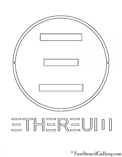 Ethereum Symbol 02 Stencil
