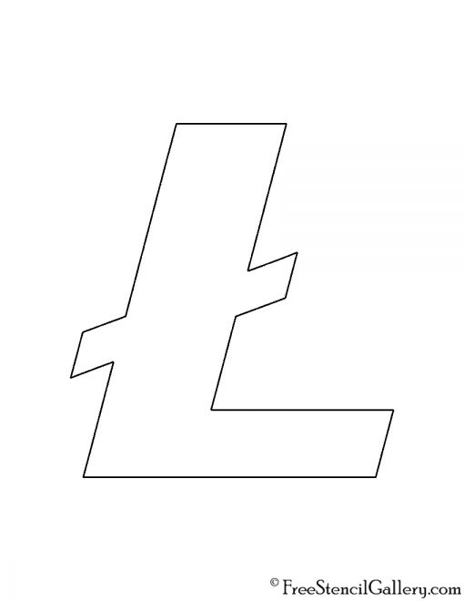 Litecoin Symbol Stencil