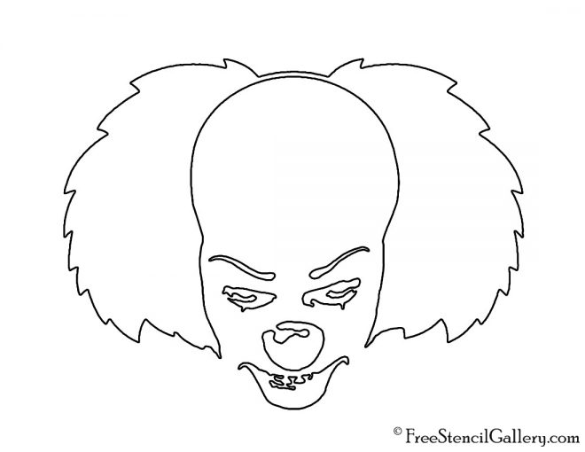It - Pennywise the Clown Stencil