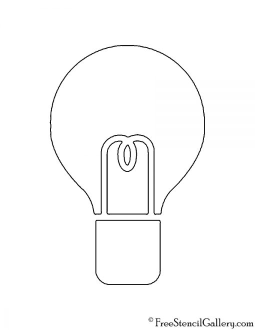 Light Bulb 02 Stencil
