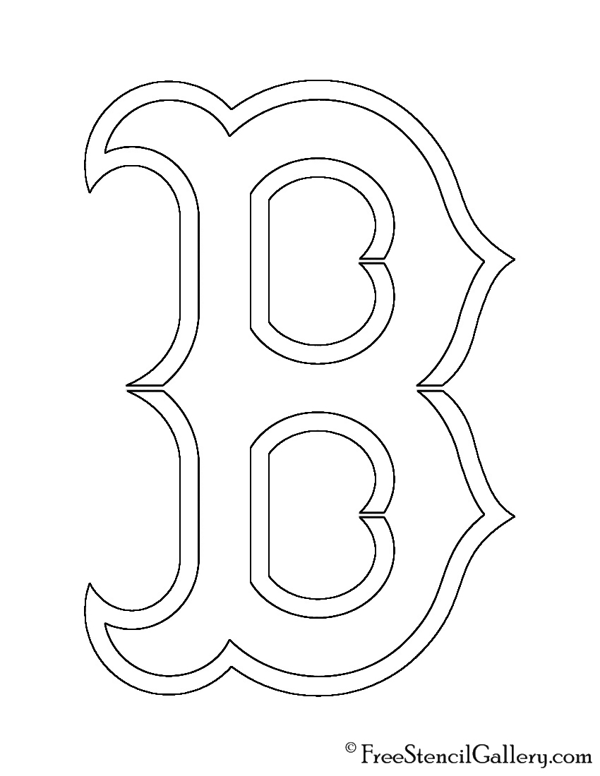 MLB Boston Red Sox Logo Stencil Free Stencil Gallery