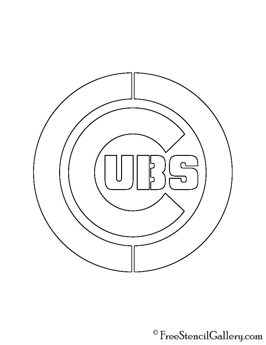 MLB Chicago Cubs Logo Stencil Free Stencil Gallery