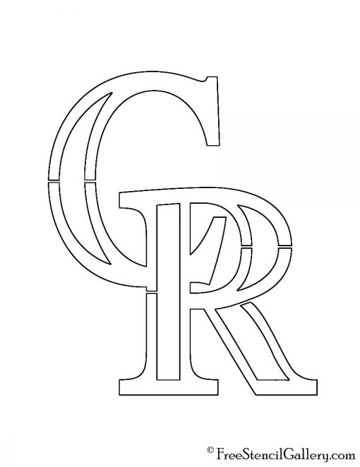 MLB - Colorado Rockies Logo Stencil