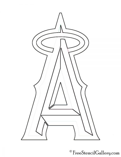 MLB - Los Angeles Angels Logo Stencil