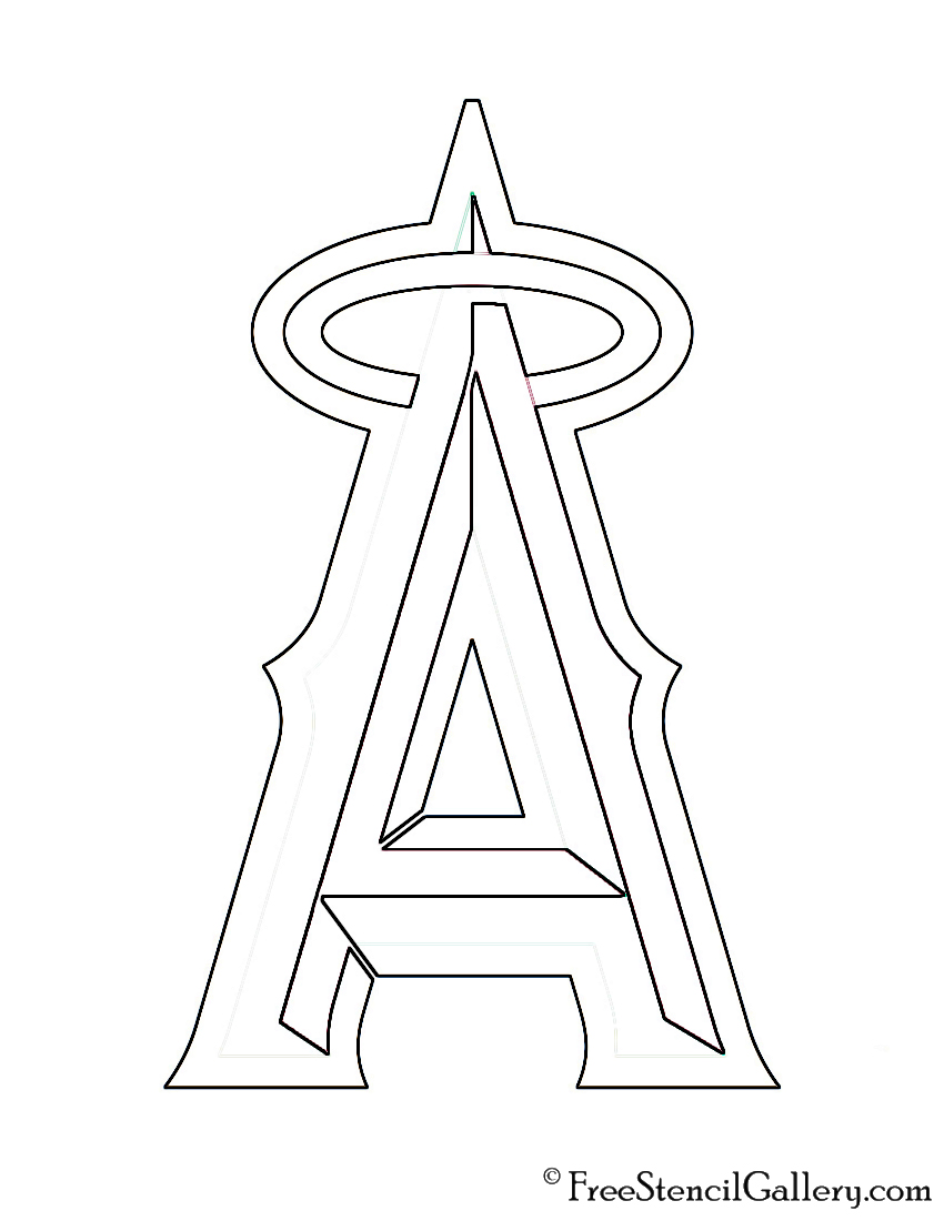 MLB Los Angeles Angels Logo Stencil Free Stencil Gallery