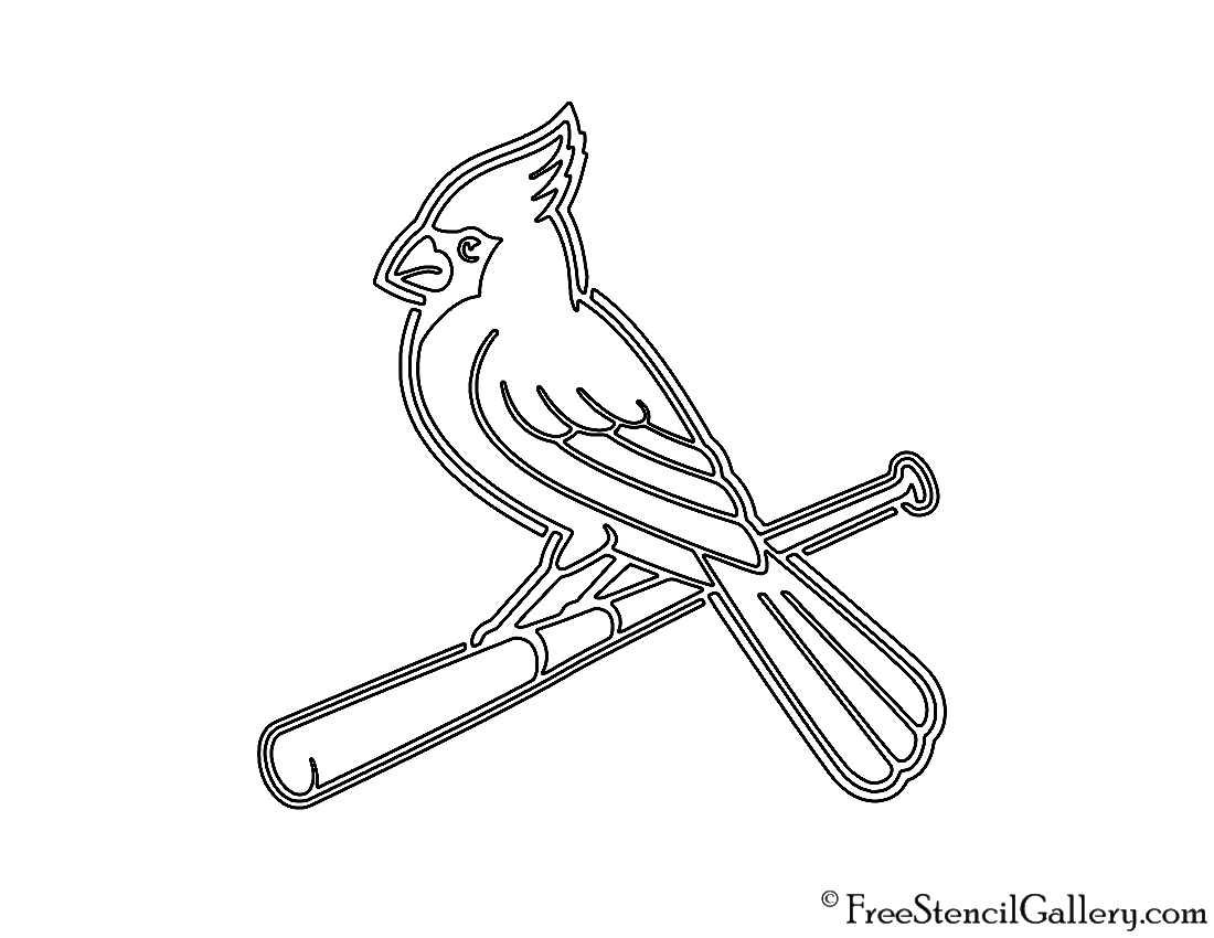MLB - St Louis Cardinals Logo Stencil, Free Stencil Gallery