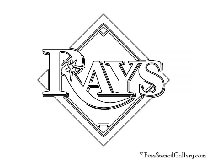 MLB - Tampa Bay Rays Logo Stencil