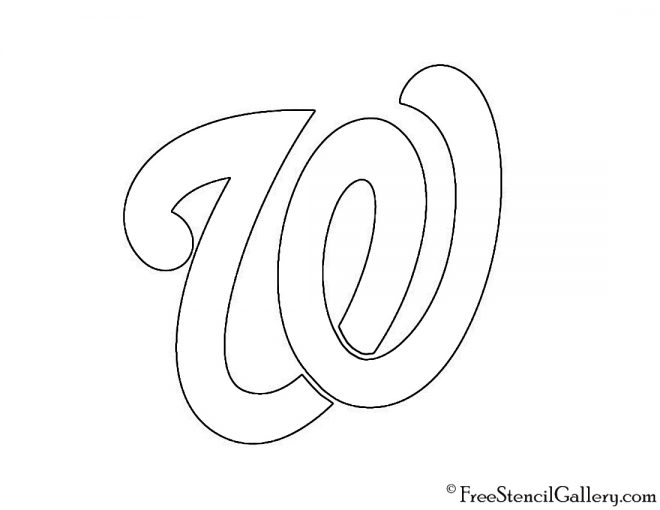 MLB Washington Nationals Logo Stencil Free Stencil Gallery