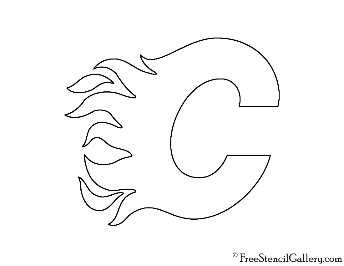 NHL Calgary Flames Logo Stencil Free Stencil Gallery